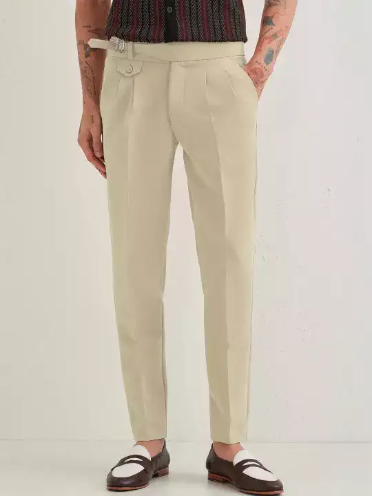 Image for MANCREW-MenTailoredWrinkle-FreePleatedGurkhapants