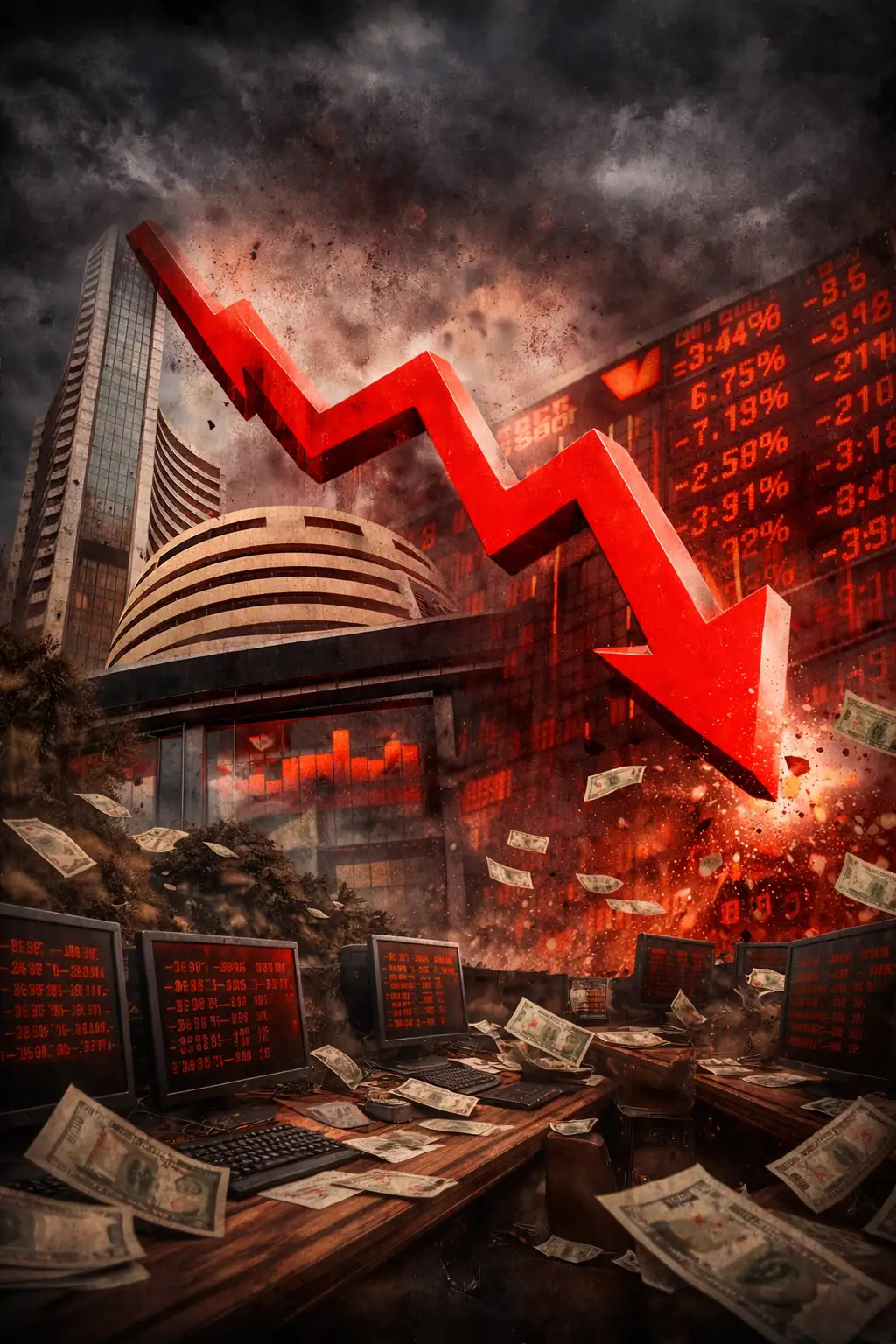 Sensex falls 600 points, Nifty below 23,000: Oil above $100 among 7 triggers behind today's D-St crash