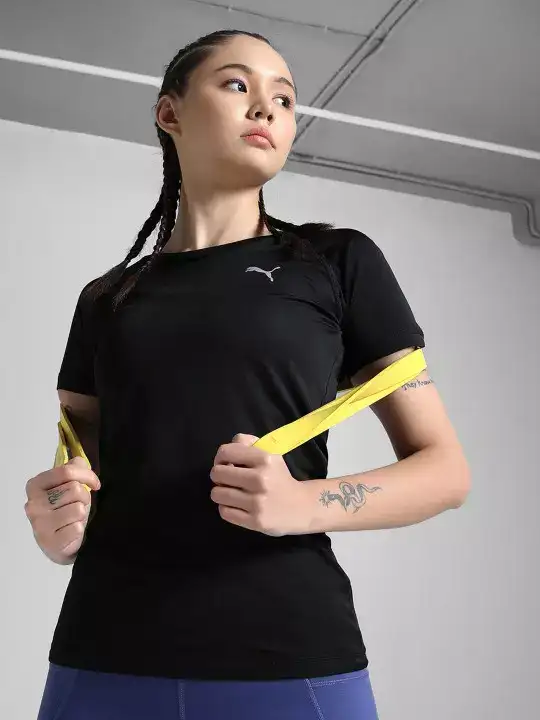 Image for Puma-TrainAllDayWomenBrandLogoPrintedSlimFitCrewNeckT-Shirt
