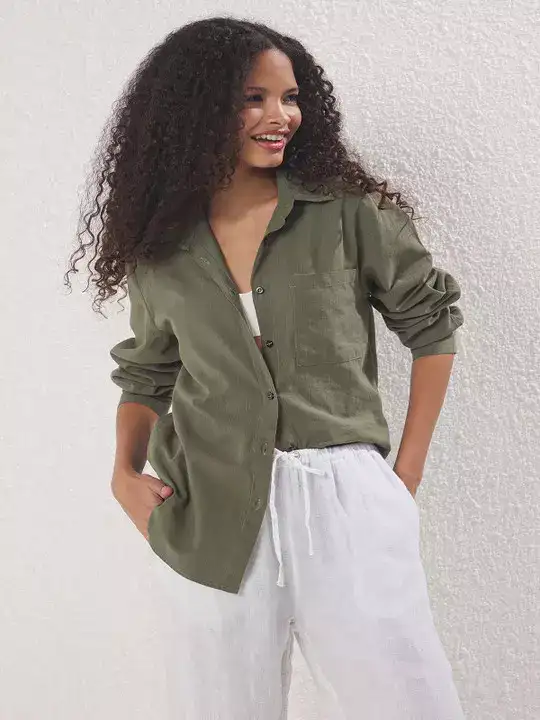 Image for Trendyol-RegularFitPureCottonCasualShirt