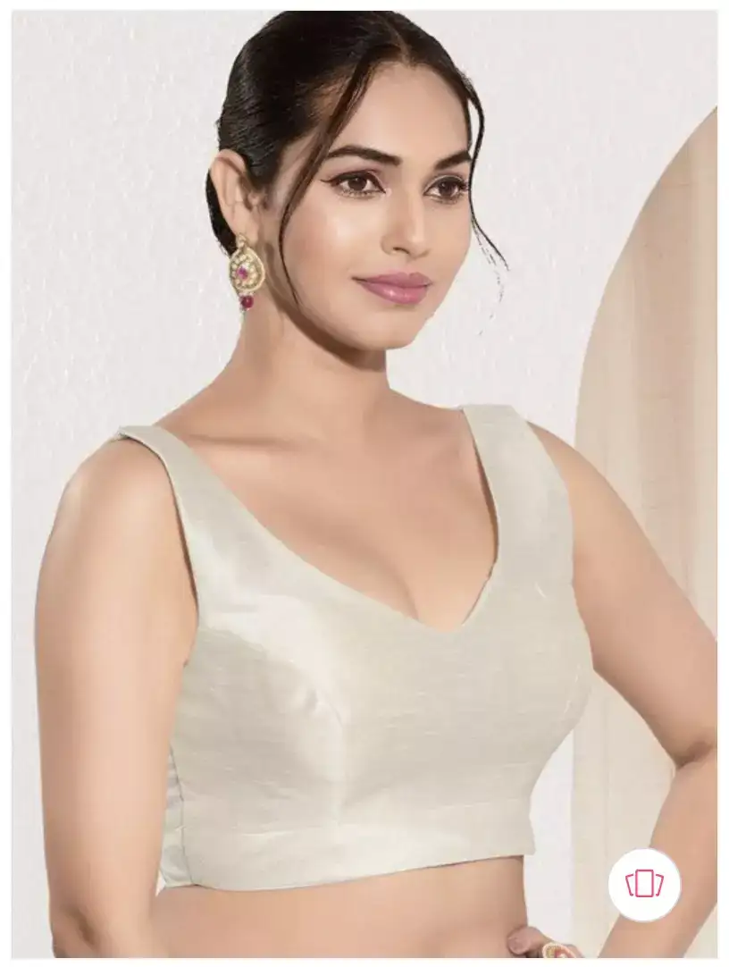 Image for VamasVNeckPaddedReadymadeSareeBlouse