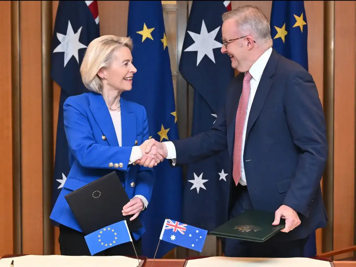 EU and Australia agree on text of free trade pact and announce a new defense partnership