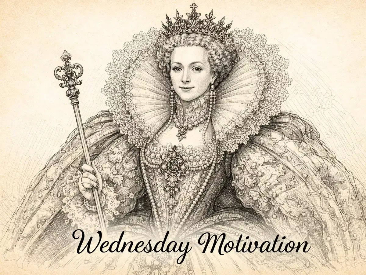 Wednesday Motivation by the 'Virgin Queen' Elizabeth I: 'A clear and innocent conscience fears...'