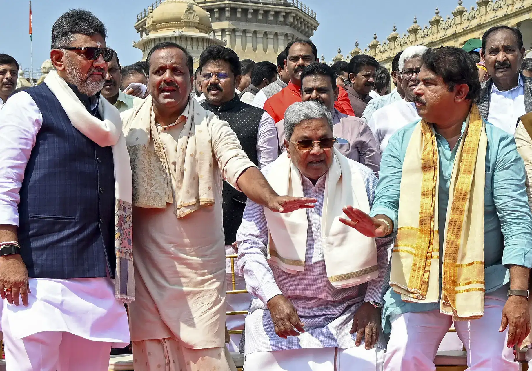 Congress MLAs protest in Assembly seeking action against BJP legislator for remarks on Shivakumar