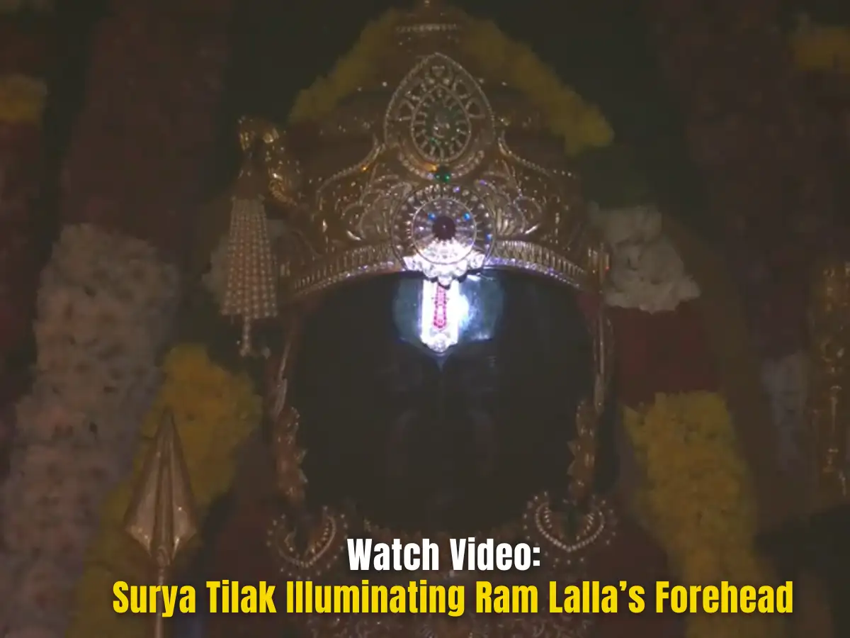 'Surya Tilak' illuminates Ram Lalla’s forehead in Ayodhya on Ram Navami: Watch