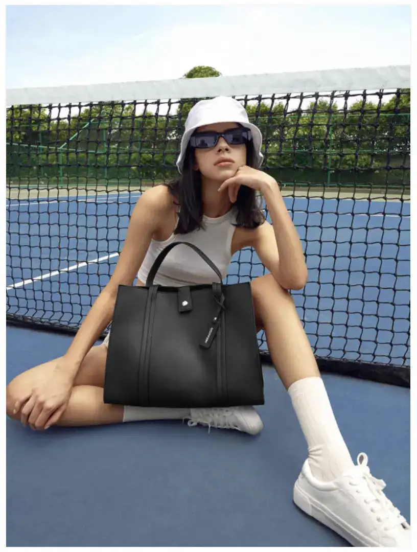 Image for MiraggioGraceBlackToteBagwithAdjustable%26DetachableSlingStrap