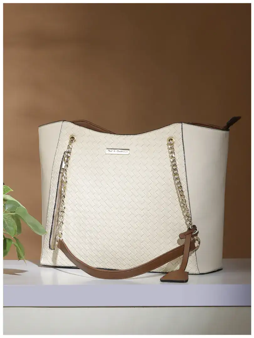 Image for Mast%26HarbourTexturedStructuredToteBagwithTasselled