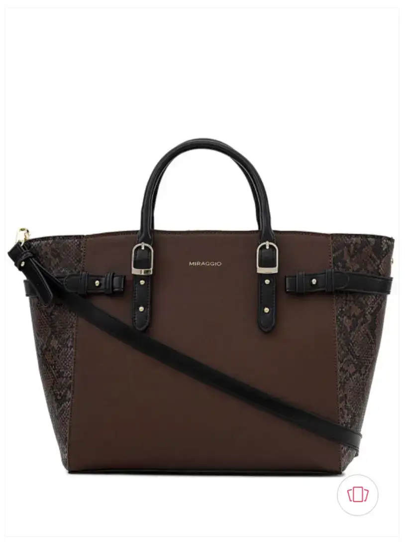 Image for MiraggioRosalindBrownToteBagwithDetachableShoulderStrap
