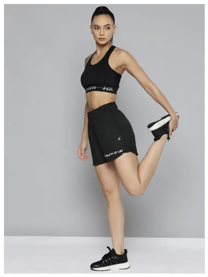 Image for HRXTrainingWomenJetBlackRapid-DrySolidTrainingShorts