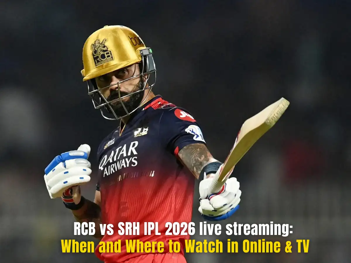 RCB vs SRH IPL 2026 live streaming: When and where to watch Royal Challengers Bangalore vs Sunrisers Hyderabad match live on TV and online