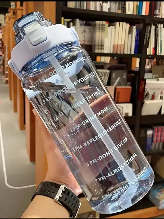 Image for Virtuous-Blue%26TransparentTypographyPrintedSpill-ProofSipperWaterBottle