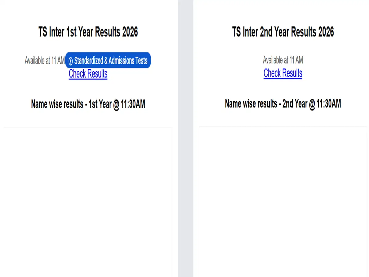 TS Inter Results 2026 direct link: How to check scorecards from tgbie.cgg.gov.in, manabadi.com and other portals? Check full guide here