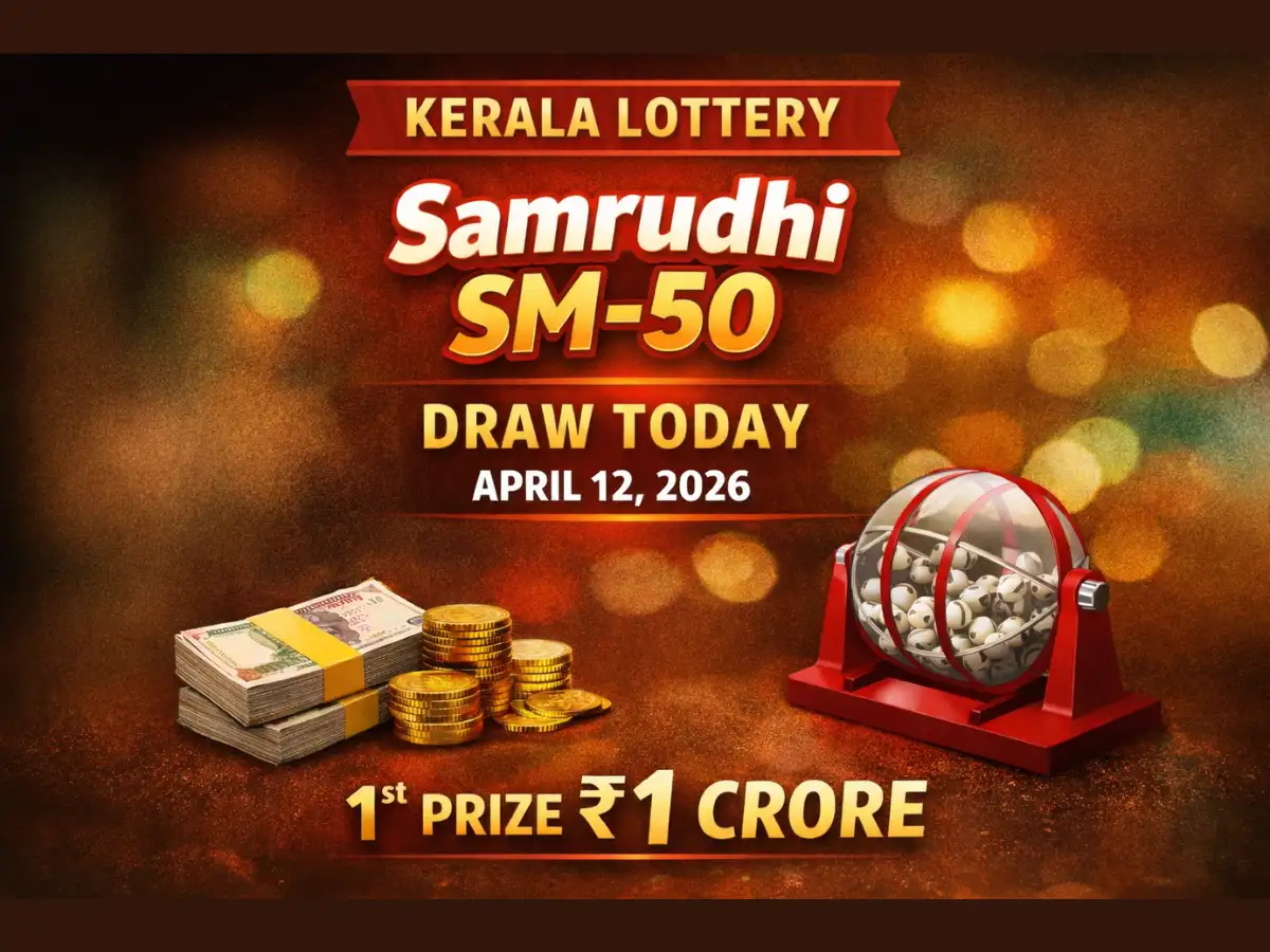 Kerala Lottery Samrudhi SM-50 Result Today (April 12, 2026): Top prize Rs 1 crore, full list here