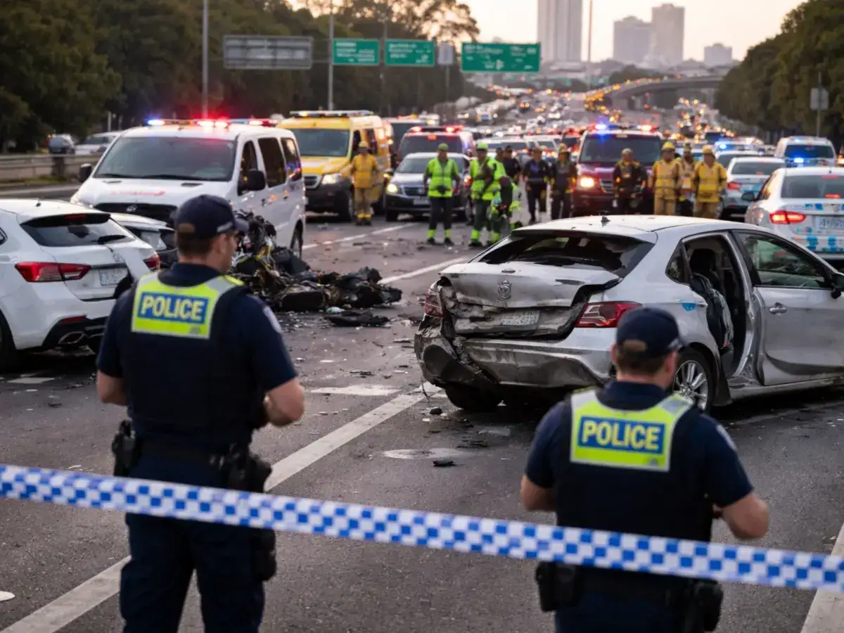 Melbourne Horror: Two critical among five injured in five-car crash on Monash Freeway, police launch probe