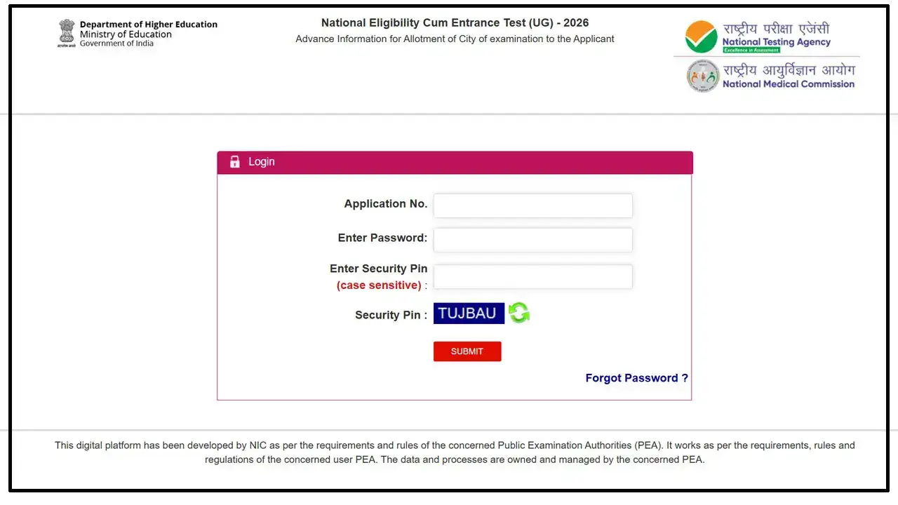 NTA NEET UG 2026 city slips out: Check how to download, things you should check and where to report if you find any issue