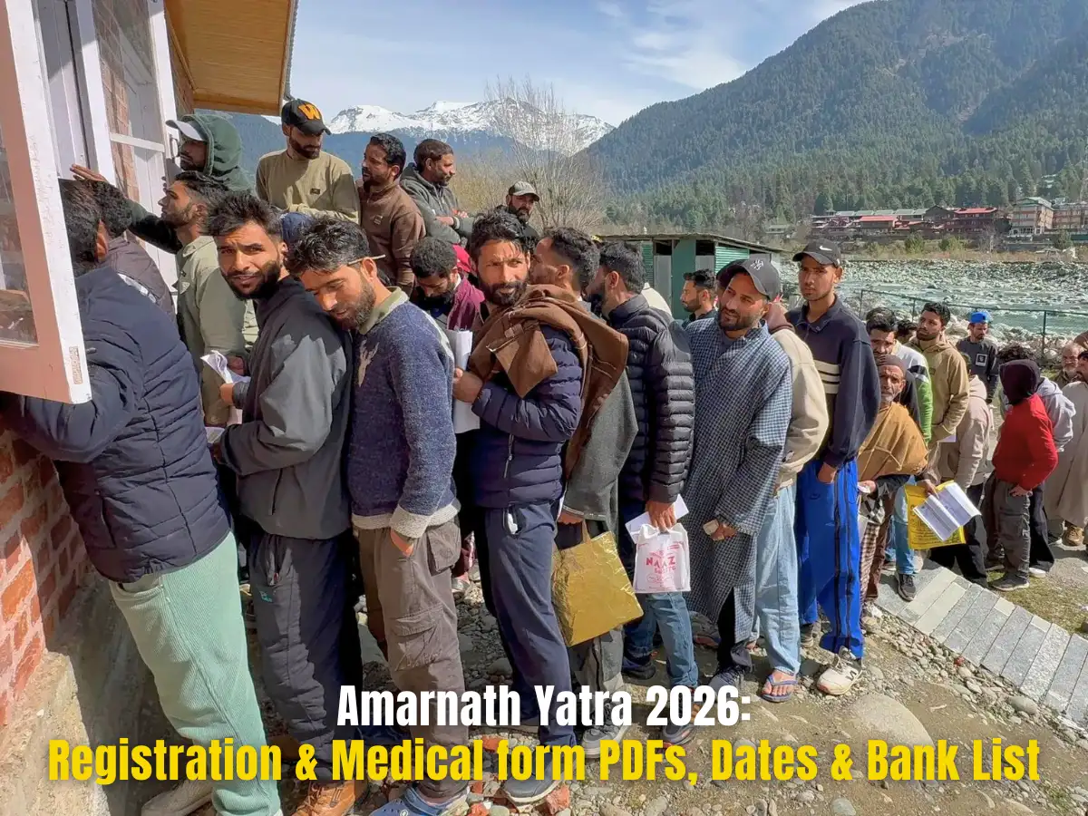 Amarnath Yatra 2026 registration starts April 15: Pilgrimage dates, application and medical form pdf, state-wise banks list and eligibility. Here's all