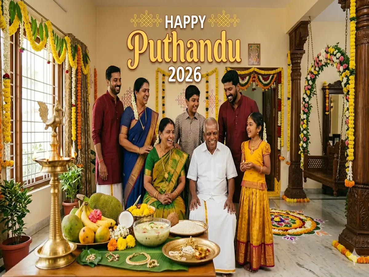 Happy Puthandu 2026: 100+ wishes, images, quotes, greetings, WhatsApp Status, Facebook messages to share on Tamil New Year