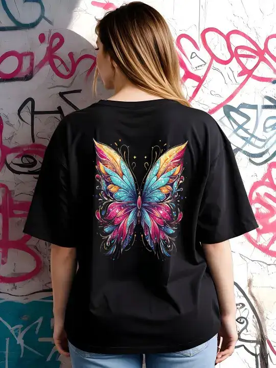 Image for SMARTEES-WomenPrintedOversizedT-shirt