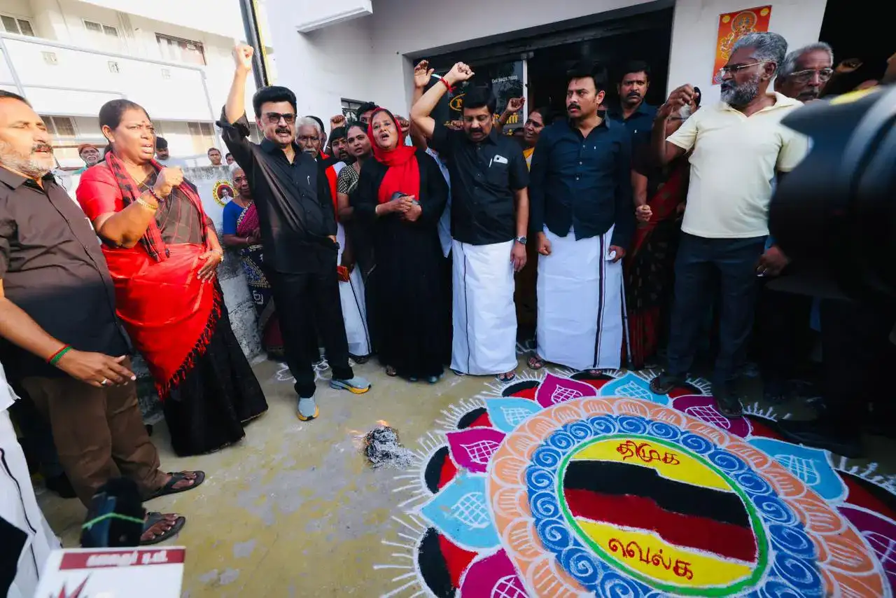 Tamil Nadu CM MK Stalin kicks-off statewide anti-delimitation agitation, burns copy of proposed bill