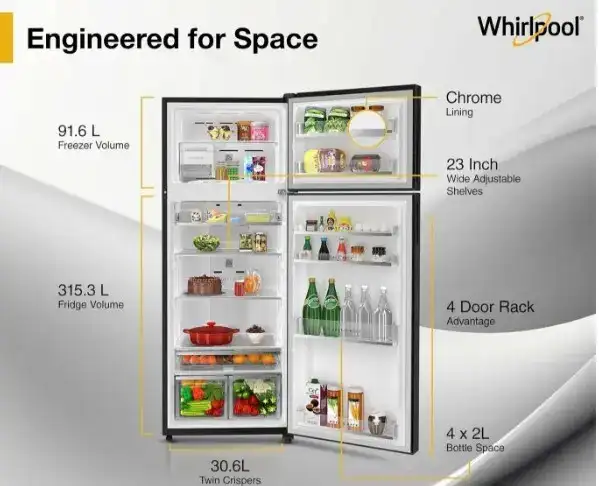 Image for Whirlpool411LFrostFreeDoubleDoor2StarConvertibleRefrigerator