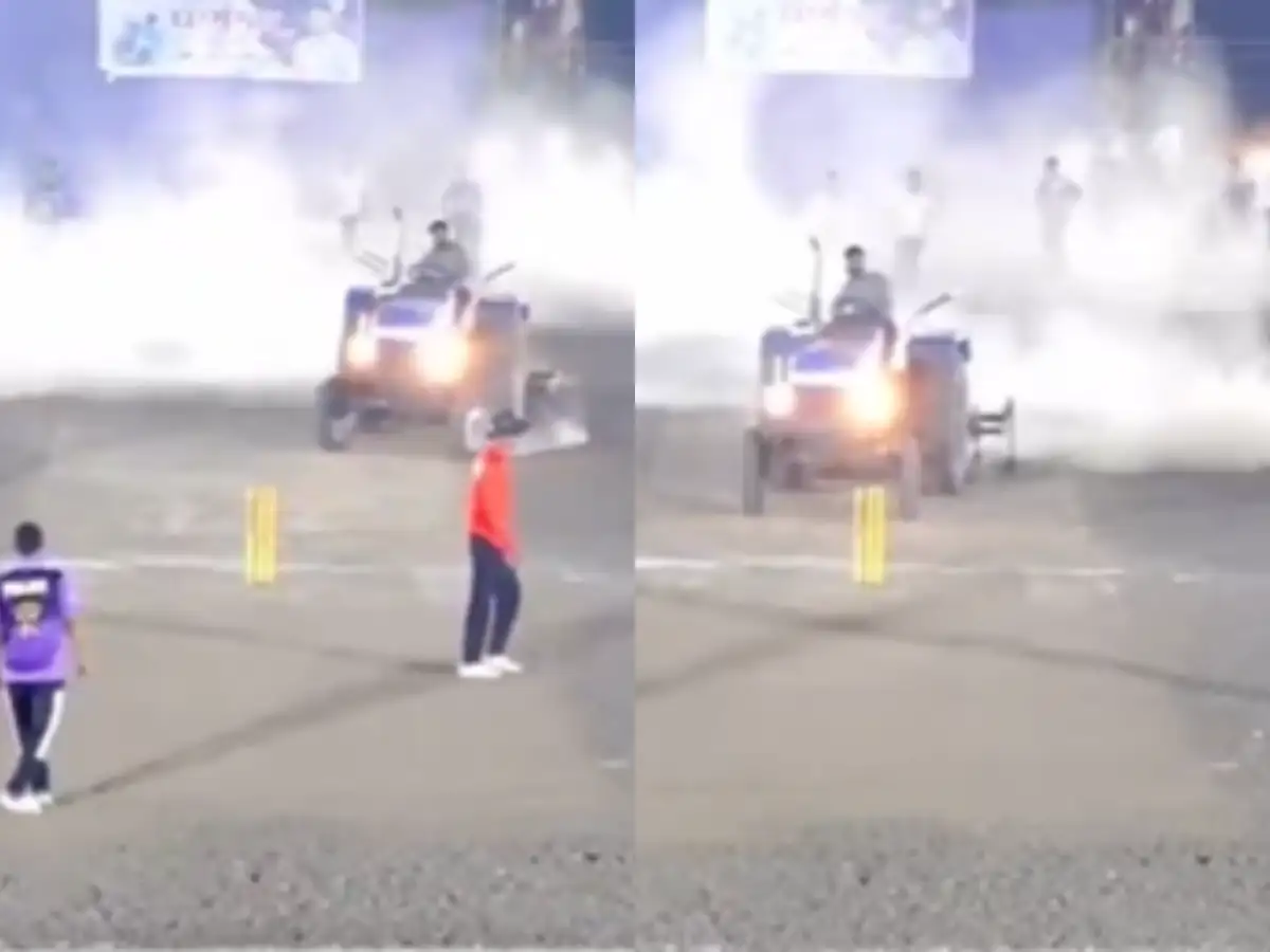 Local leader digs up cricket pitch in Maharashtra’s Jalgaon with tractor after not being invited; viral video sparks outrage