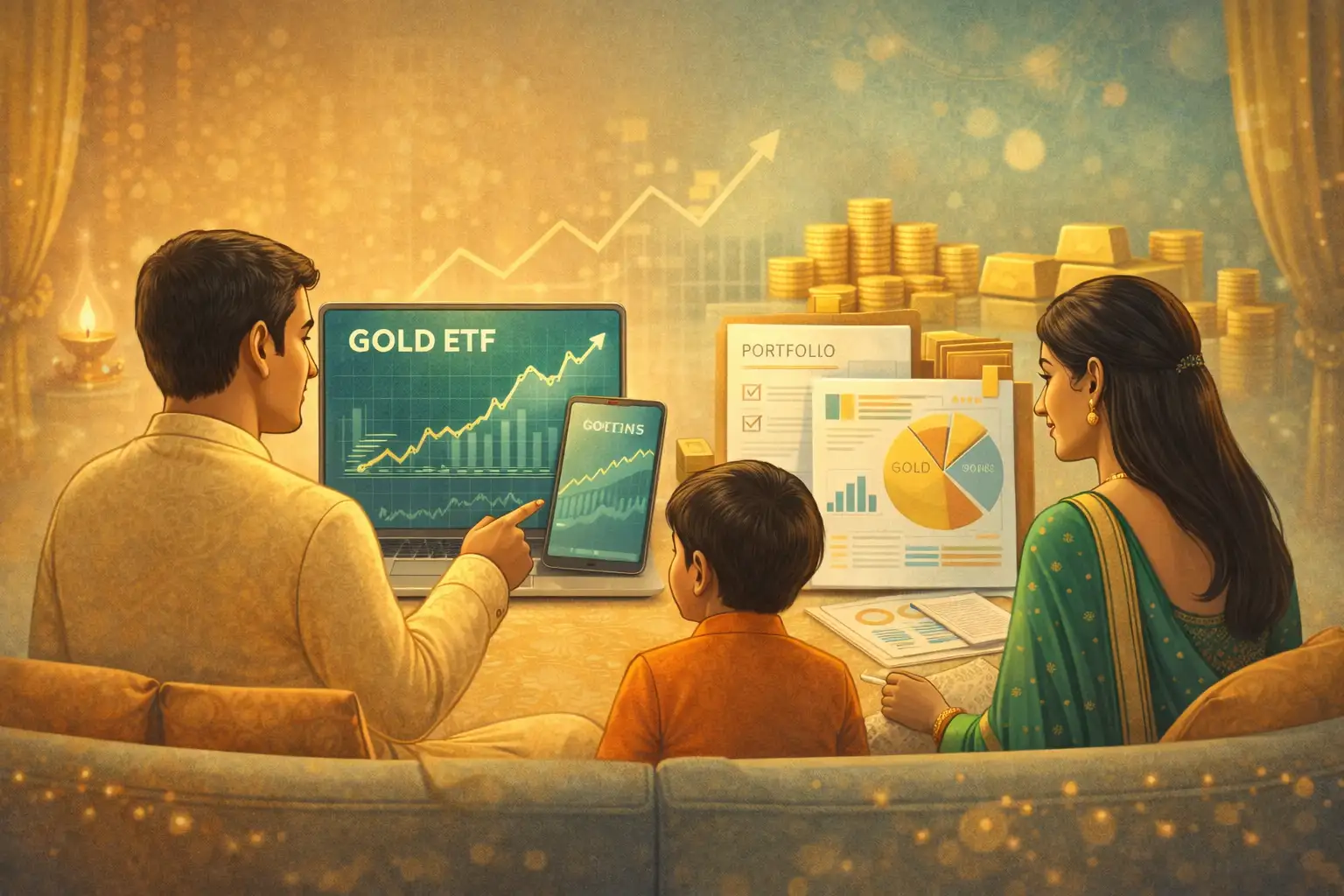 Gold ETFs Surge: FY26 Net Inflows Jump 4.5x to ₹68,867 Crore