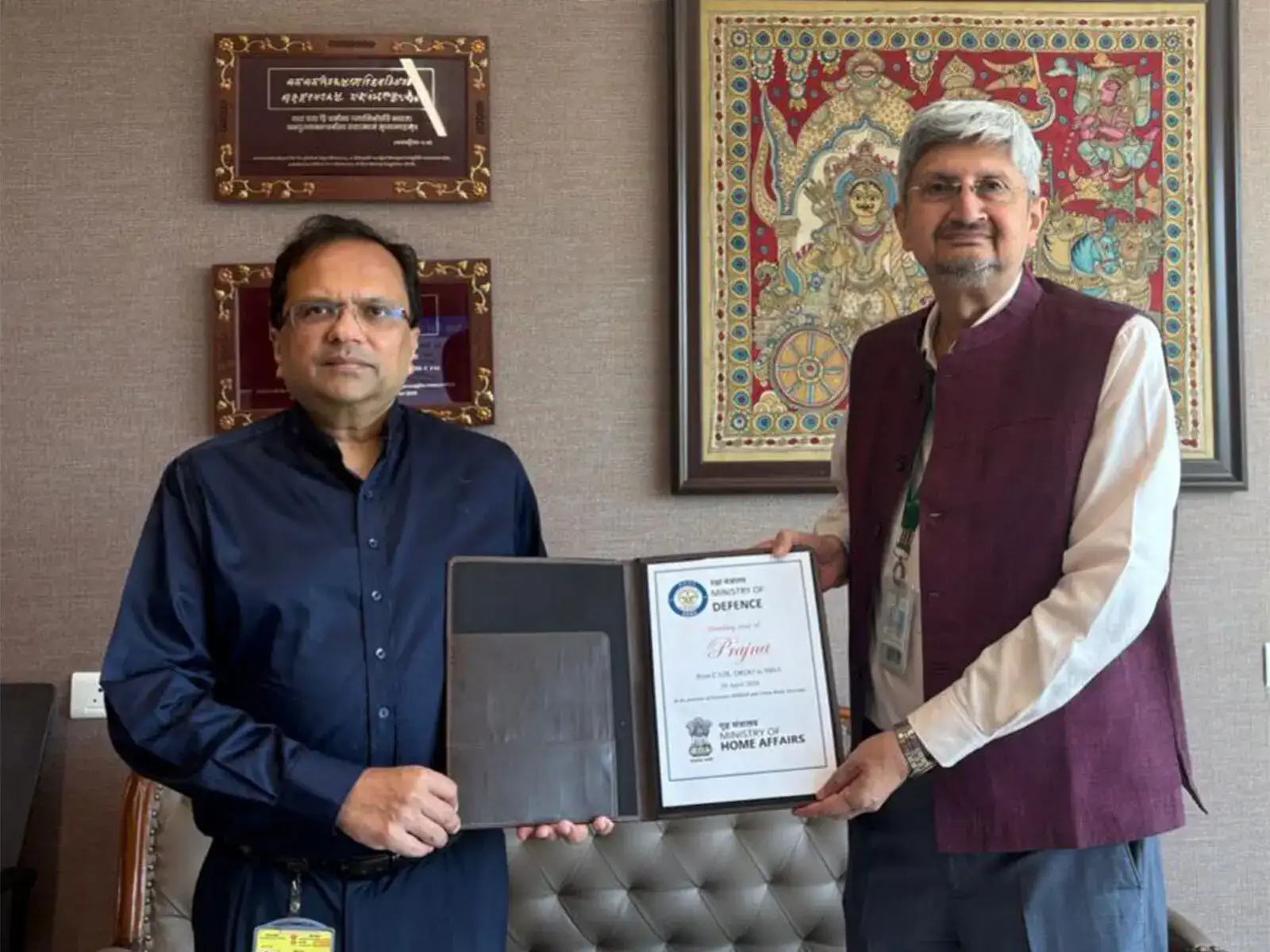 MHA receives DRDO-developed satellite imaging system 'Prajna' for real-time security support