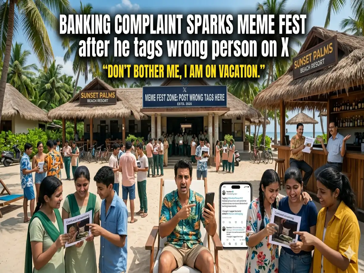 'Don't bother me, I am on vacation': Man's banking complaint sparks meme fest after he tags wrong person on X