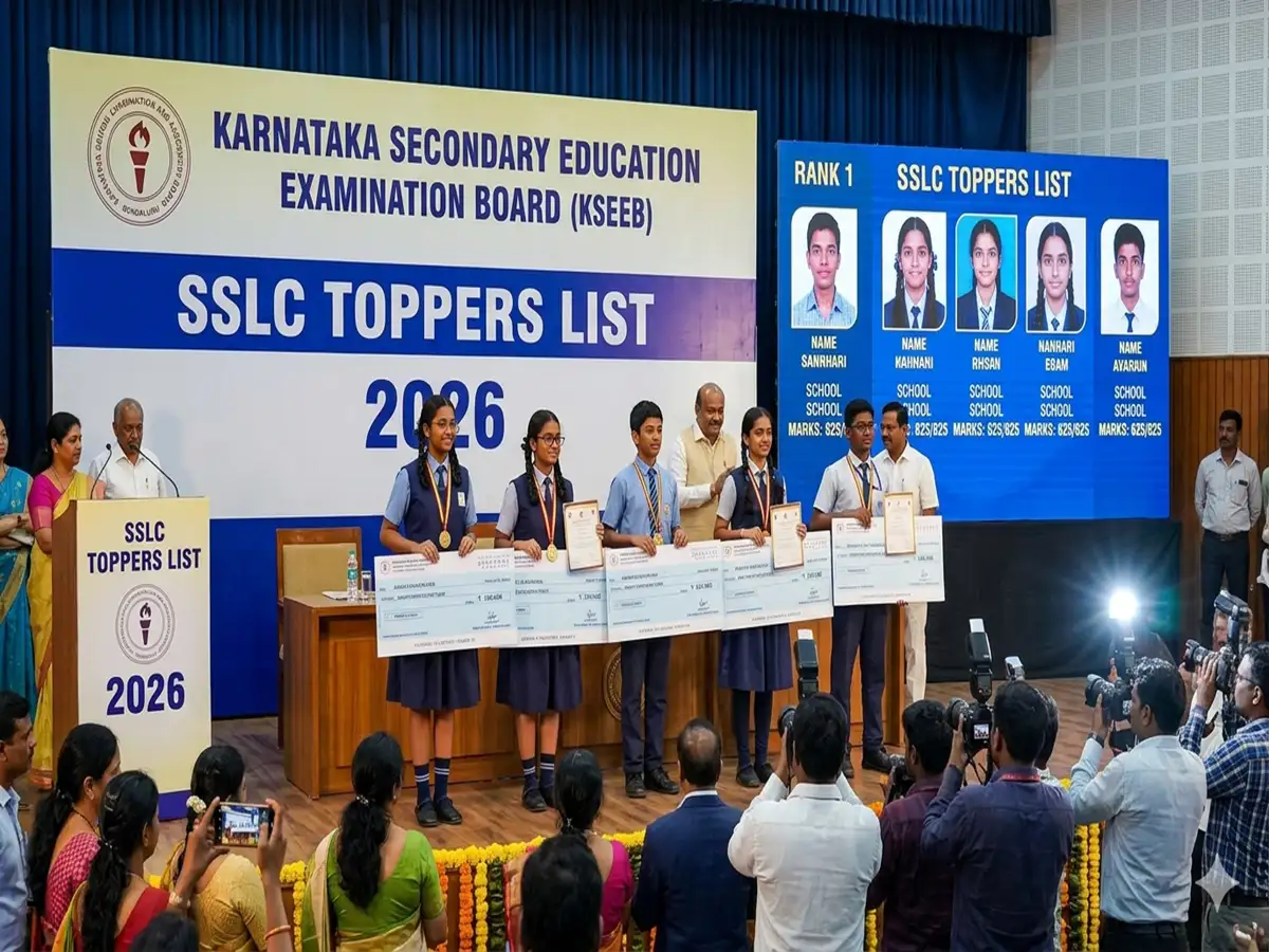 Karnataka SSLC 10th Toppers List 2026: Check names of district and merit wise toppers, rank, marks and other details