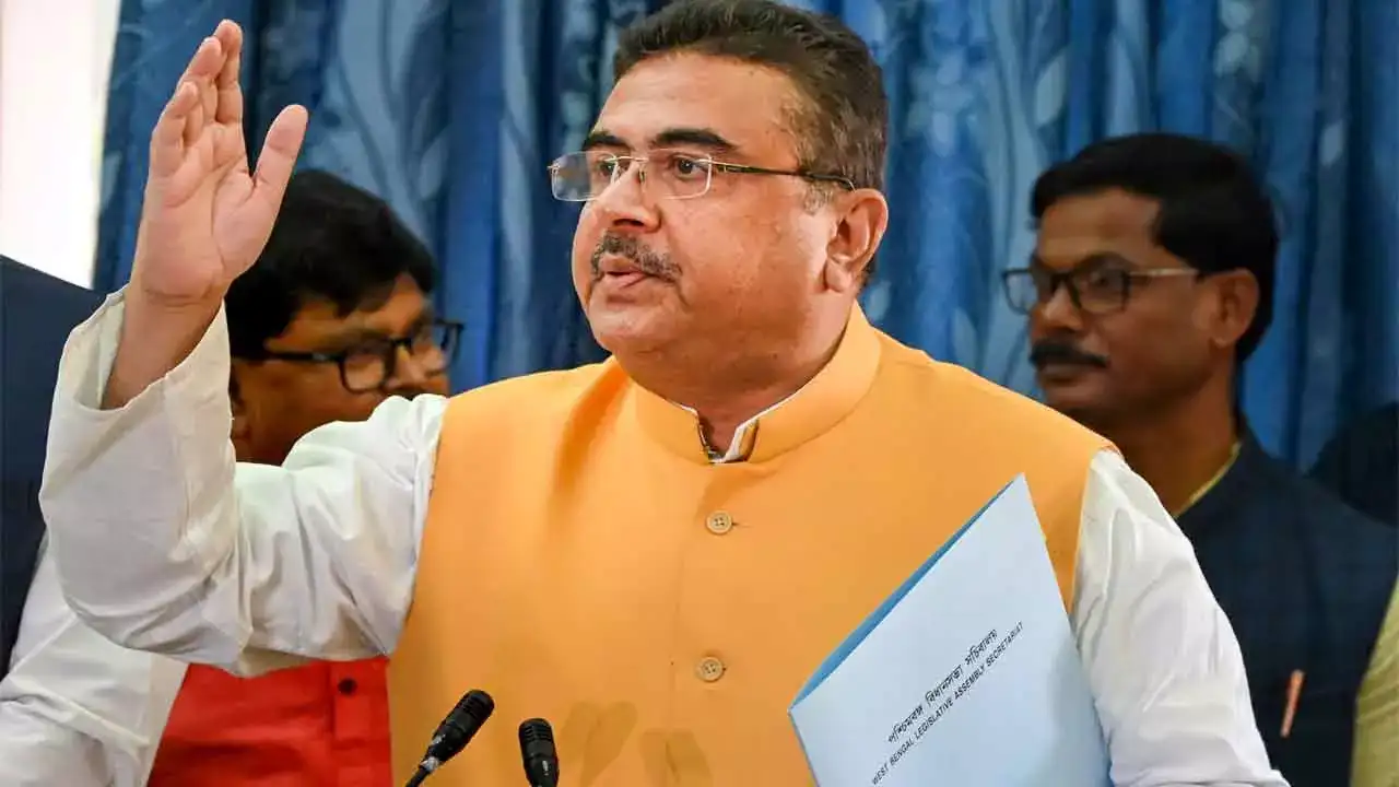 Suvendu Adhikari alleges BJP worker threatened by TMC in Kolkata, seeks action by EC