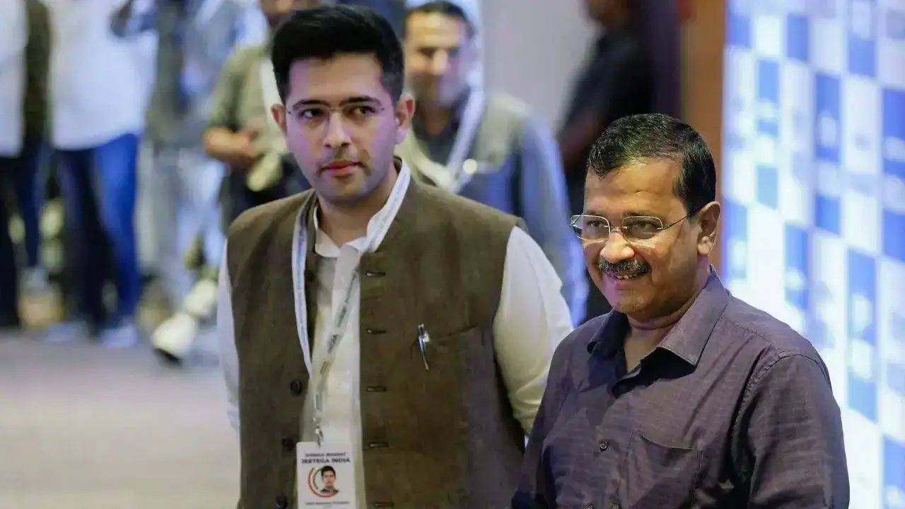 BJP ‘once again shoved Punjabis’: Arvind Kejriwal hits out as Raghav Chadha quits AAP, set to join saffron party
