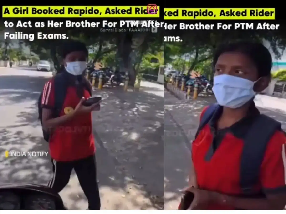 PTM drama at its finest! Schoolgirl's epic 'jugaad' with Rapido rider as brother steals hearts online