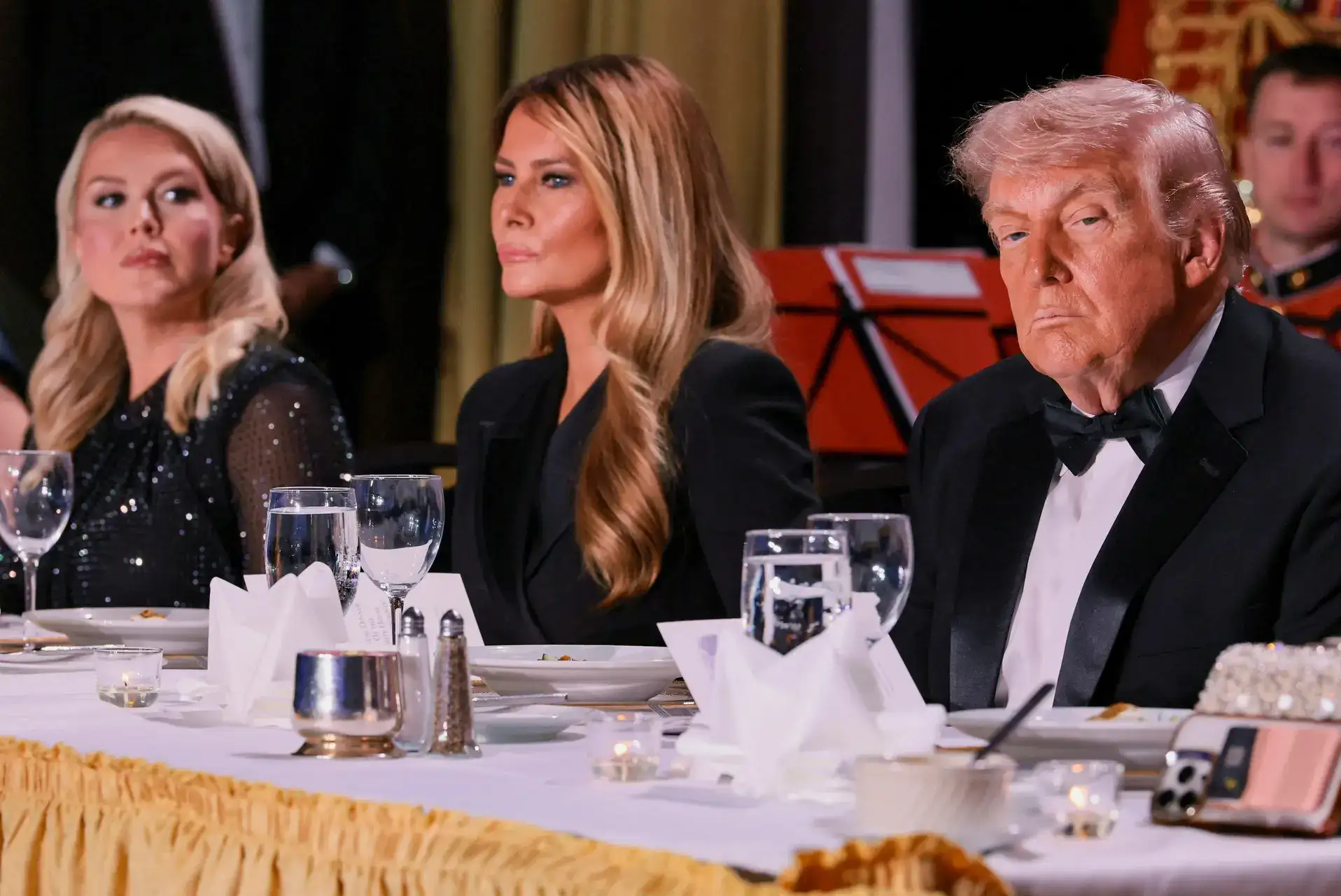 Donald Trump, first lady Melania Trump evacuated, guests took cover after loud sounds reported at White House Correspondents’ dinner. Watch video
