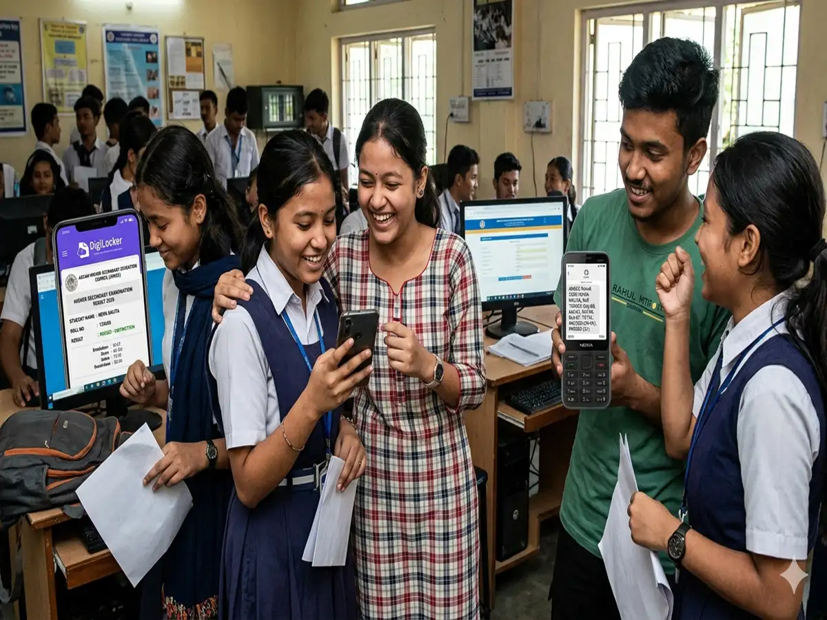 Assam HS Result 2026 Alternative Websites: ahsec.assam.gov.in not working? How to check results via DigiLocker, Upolobdha App, SMS facility