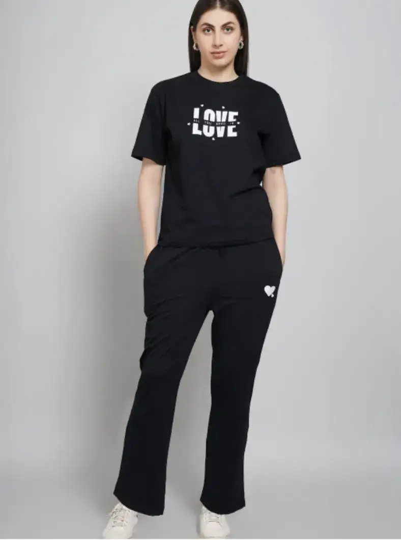 Image for LugoPrintedRoundNeckT-ShirtWithPalazzosCo-Ords