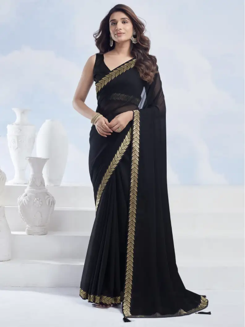 Image for KALINIWovenDesignPureGeorgetteSaree