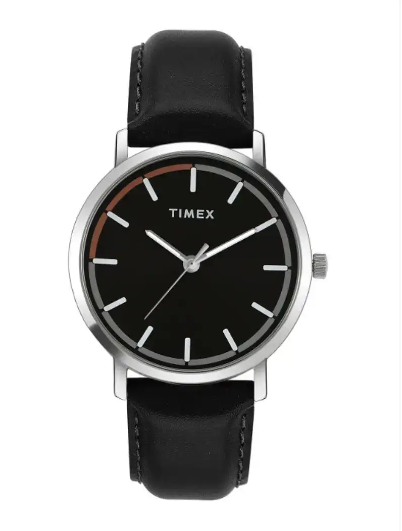 Image for TimexMenLeatherStrapsAnalogueWatch
