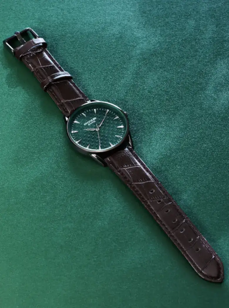 Image for SonataMenPrintedDial%26LeatherStrapsAnalogueWatch
