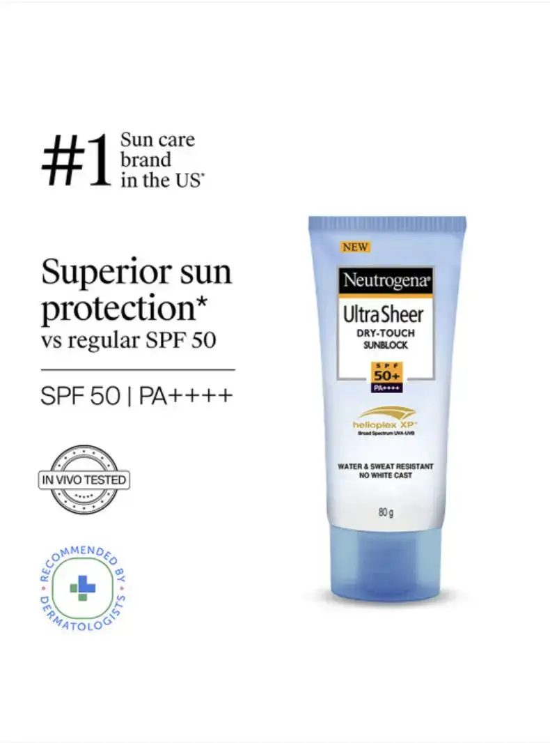 Image for NeutrogenaUltraSheerDryTouchSunblock-SunscreenSPF50%2B