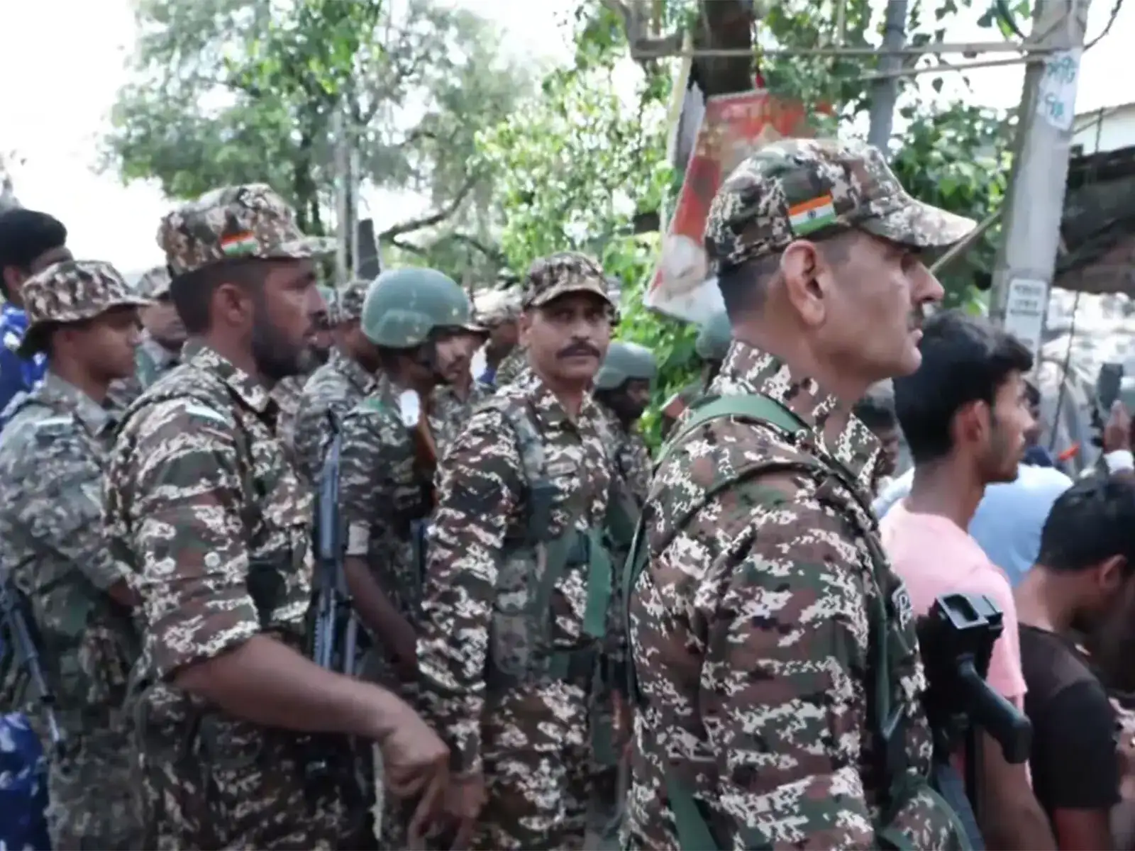 West Bengal polls: Residents protest alleged threats by TMC cadre in Falta, CRPF and RAF deployed