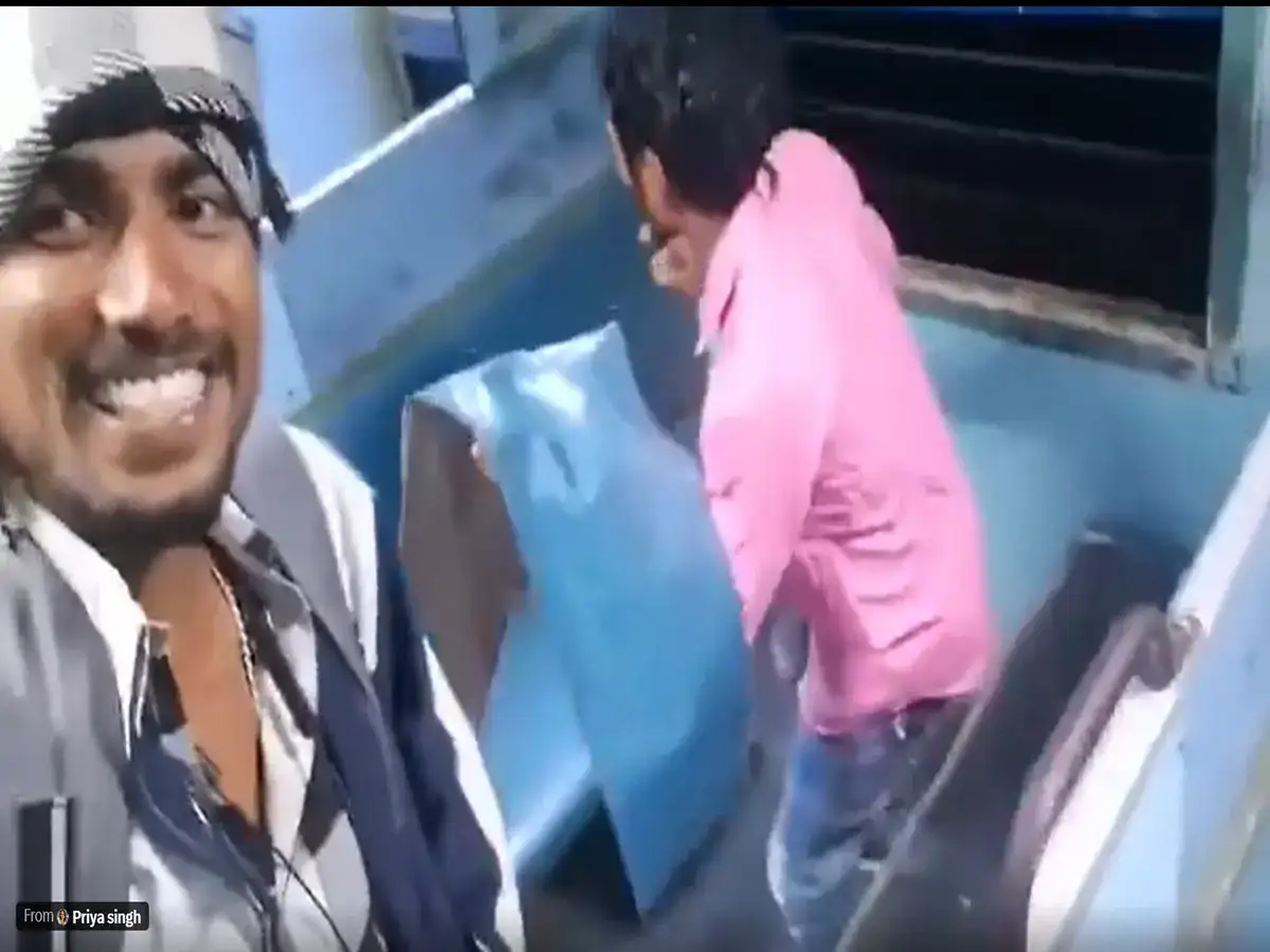 Viral video shows man ripping train seat for reel as accomplice films; netizens tag his Instagram handle to alert Railways