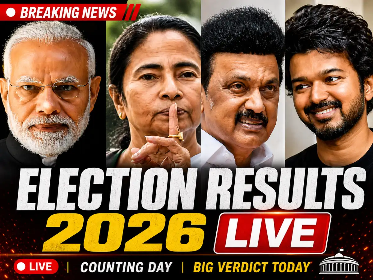 Election Results 2026 Live Updates: BJP wave in Bengal or Vijay’s MGR-style rise in Tamil Nadu? Today’s verdict will decide it all