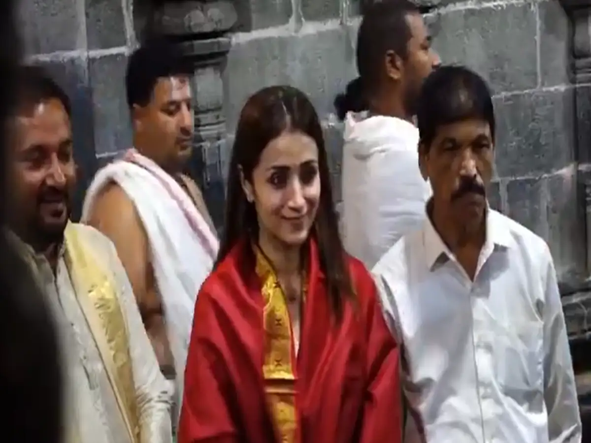 Trisha Krishnan visits Tirupati ahead of counting in Tamil Nadu election results 2026, fans link it to Vijay
