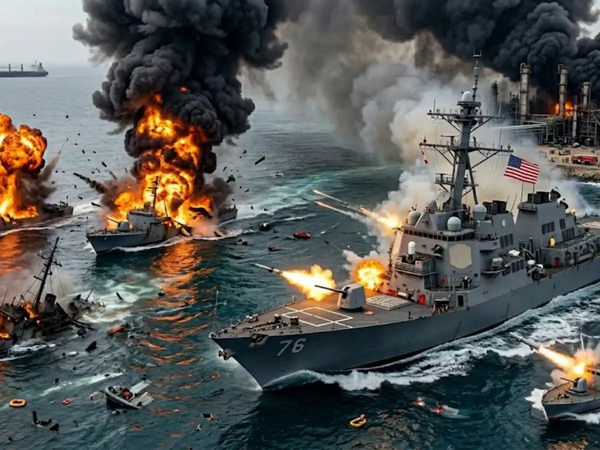 US destroys six Iranian small boats, shoots down missiles, drones, admiral says