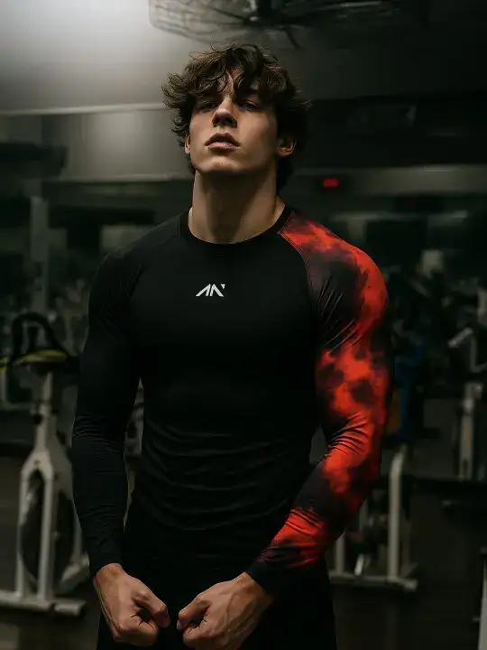 Image for AESTHETICNATION-MenDri-FITPocketsCompressionT-shirt