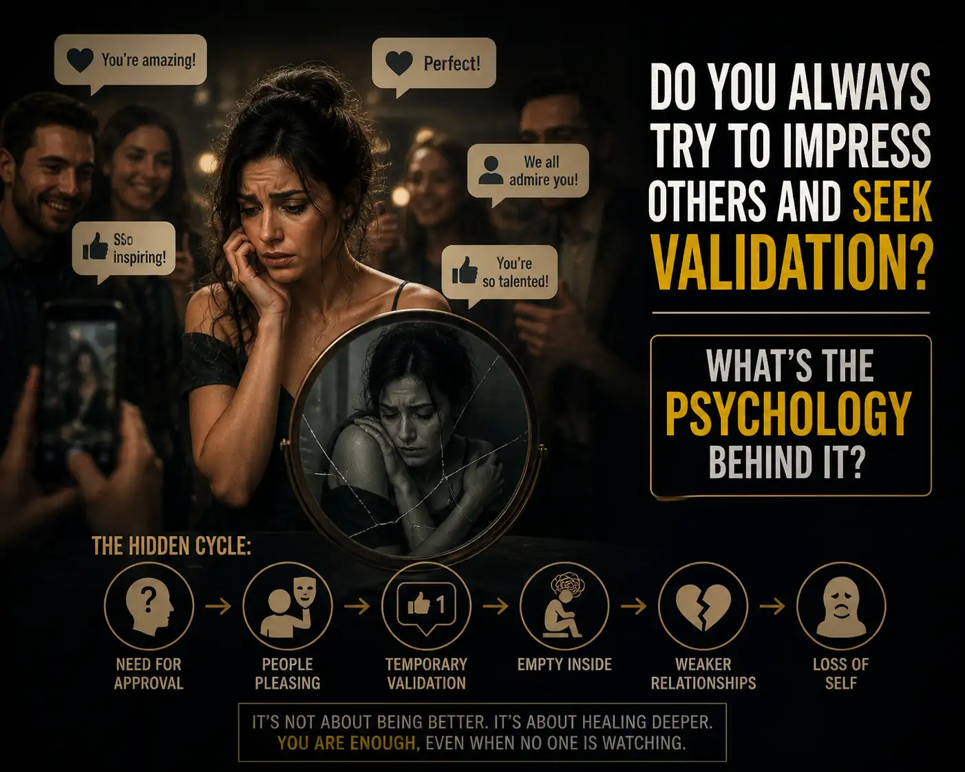 Do you always try to impress others and seek validation? Psychology says this could be a sign of deeper insecurity quietly destroying your happiness and stopping you from having meaningful relationships