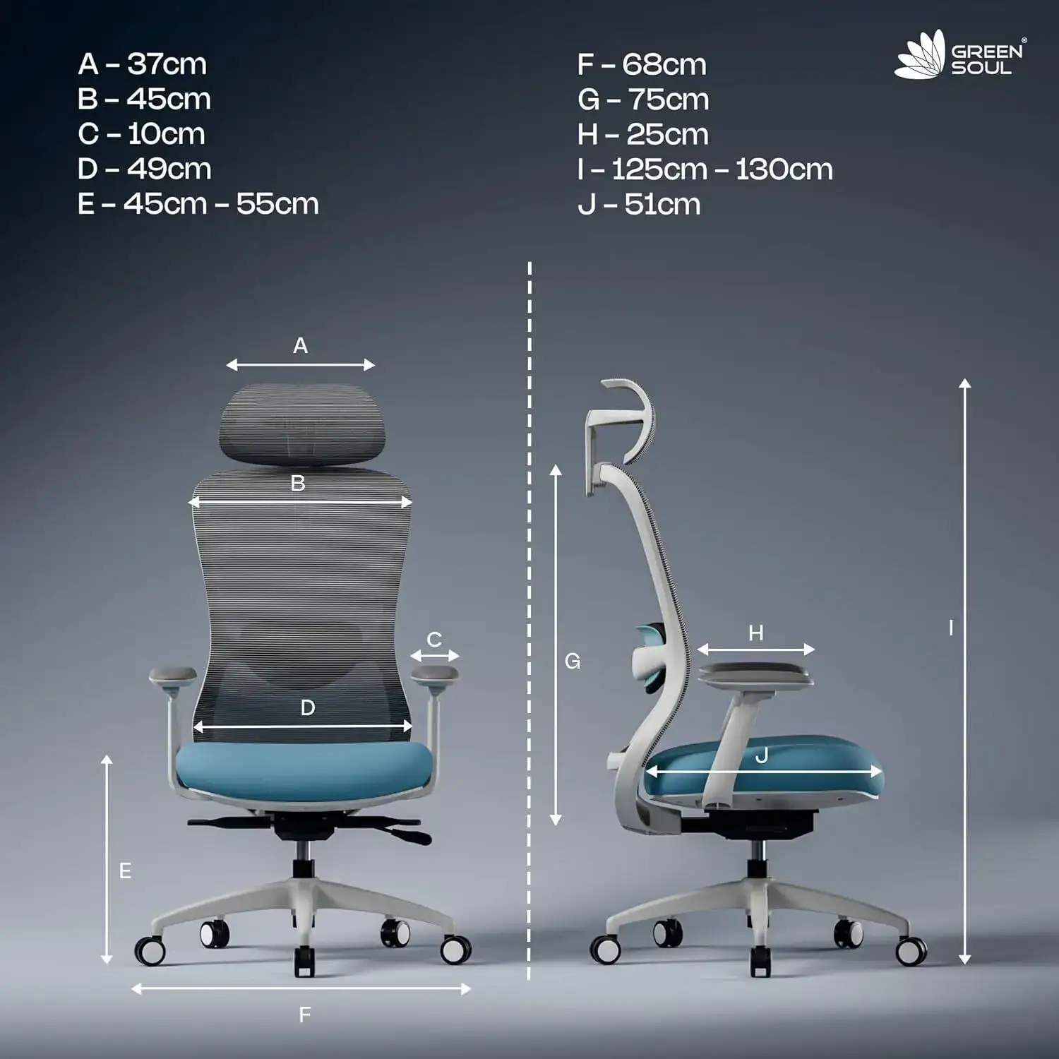 Image for GreenSoulGalaxyErgonomicOfficeChair