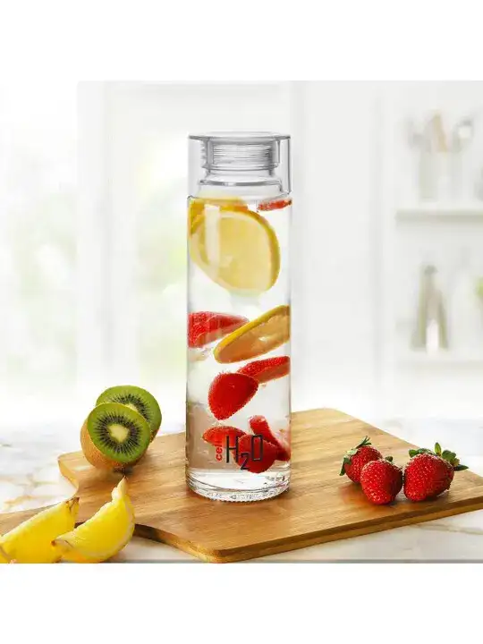 Image for Cello-H2OSetof1ClearToughenedGlassFridgeWaterBottle