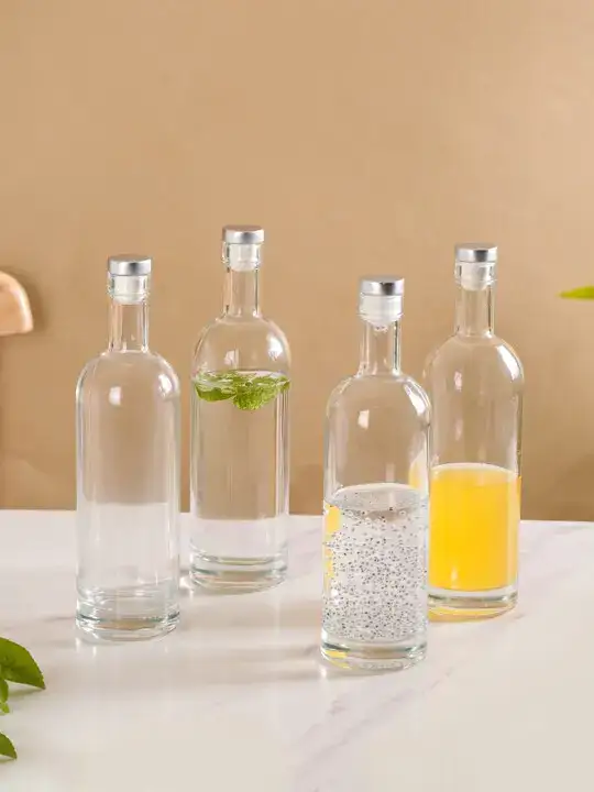 Image for Nestasia-4PcsTransparentGlassWaterBottle