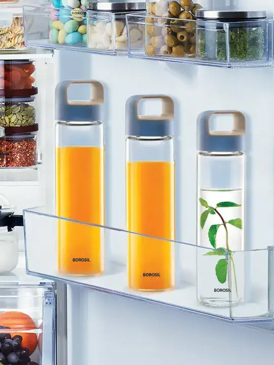 Image for BOROSIL-NeoTransparentGlassMicrowaveSafeWaterBottle
